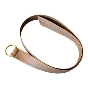 B-Low The Belt Mia Pebbled Tan Brown Circle Gold Ring Belt Vegan OS